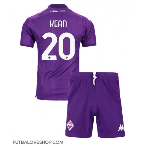 Dres Fiorentina Moise Kean #20 Domáci pre deti 2024-25 Krátky Rukáv (+ trenírky)